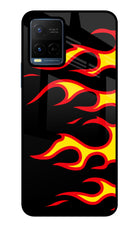 Side Sweep Flames Vivo Y21/Y21s/Y33s Glass Case