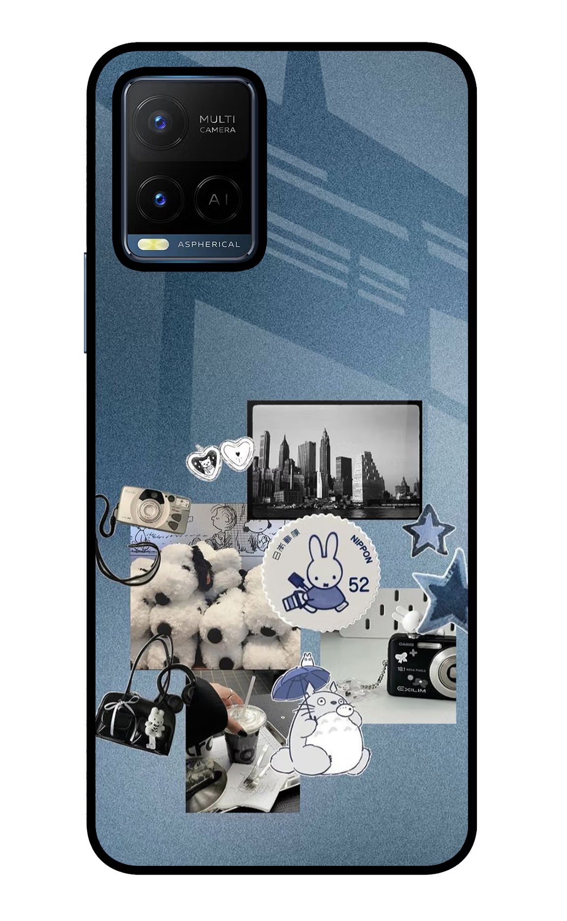 Miffy Vivo Y21/Y21s/Y33s Glass Case Back Cover by Casekaro