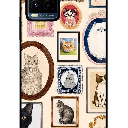 Mirror Cats Vivo Y21/Y21s/Y33s Glass Case