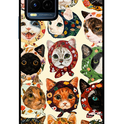 Cool Cat Vivo Y21/Y21s/Y33s Glass Case