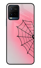 Pink Web Vivo Y21/Y21s/Y33s Glass Case