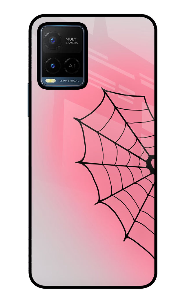 Pink Web Vivo Y21/Y21s/Y33s Glass Case