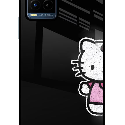 Kitty Charm Vivo Y21/Y21s/Y33s Glass Case