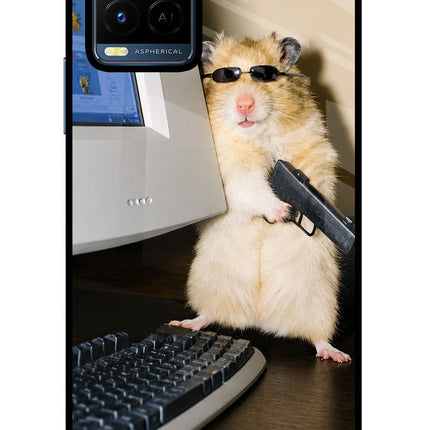 Hacker Hamster Vivo Y21/Y21s/Y33s Glass Case