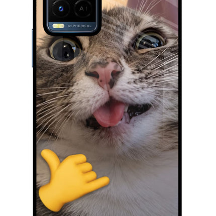 Silly Cat Call Vivo Y21/Y21s/Y33s Glass Case