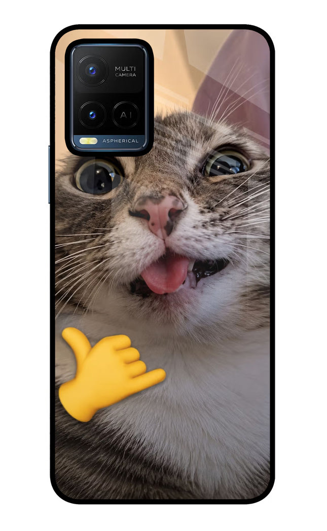 Silly Cat Call Vivo Y21/Y21s/Y33s Glass Case