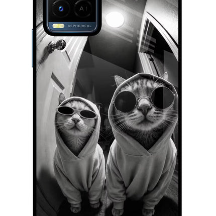 Hood Cats Vivo Y21/Y21s/Y33s Glass Case