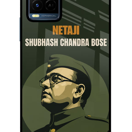 Netaji Legacy Vivo Y21/Y21s/Y33s Glass Case Back Cover by Casekaro