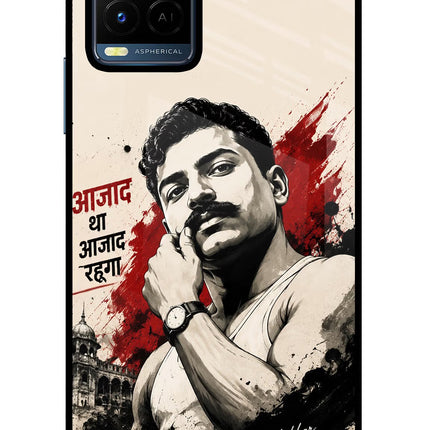 Chandrashekhar Azad Fearless Vivo Y21/Y21s/Y33s Glass Case Back Cover by Casekaro
