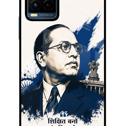 Dr. Ambedkar Visionary Vivo Y21/Y21s/Y33s Glass Case Back Cover by Casekaro