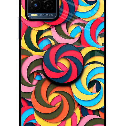 Spiral Pattern Vivo Y21/Y21s/Y33s Pop Case by Casekaro