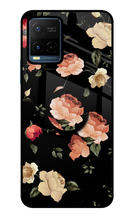 Flowers Vivo Y21/Y21s/Y33s Glass Case