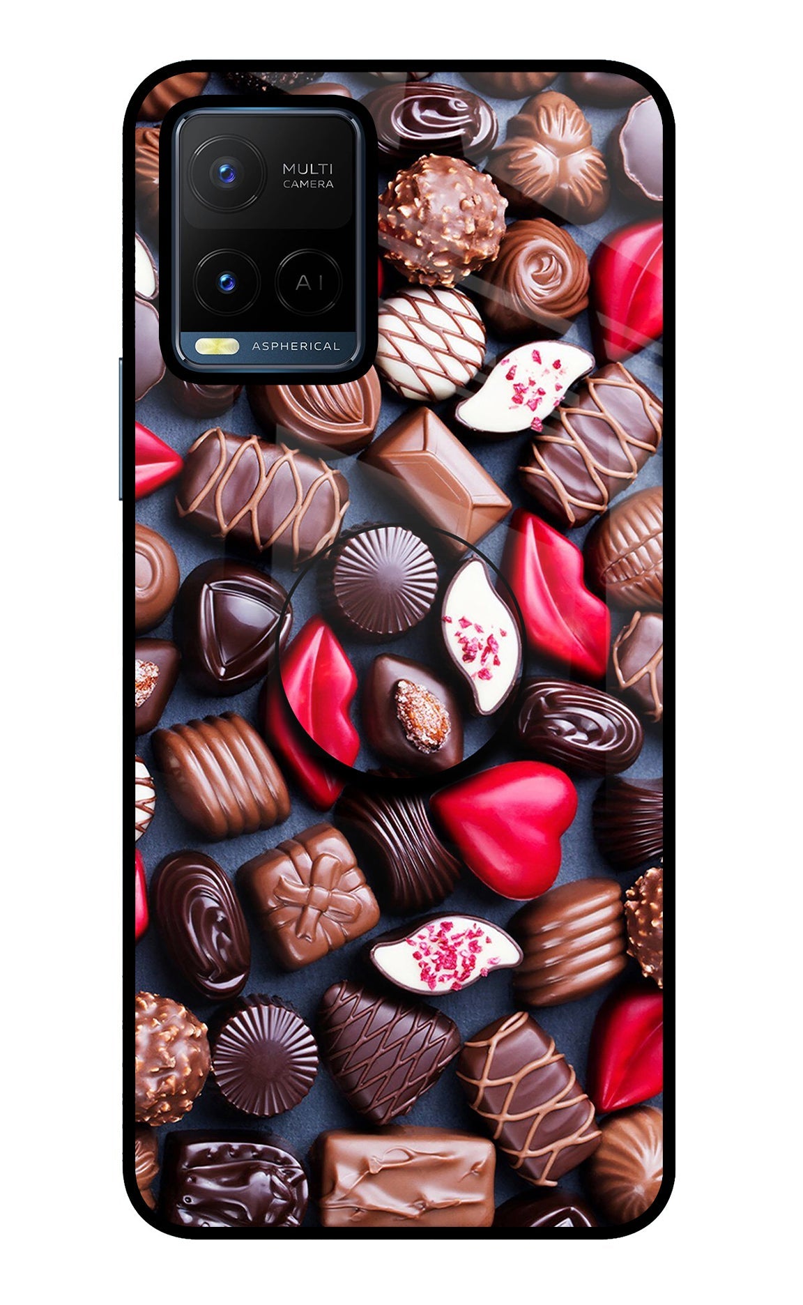 Chocolates Vivo Y21/Y21s/Y33s Glass Case