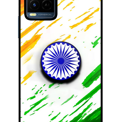 Indian Flag Ashoka Chakra Vivo Y21/Y21s/Y33s Pop Case by Casekaro