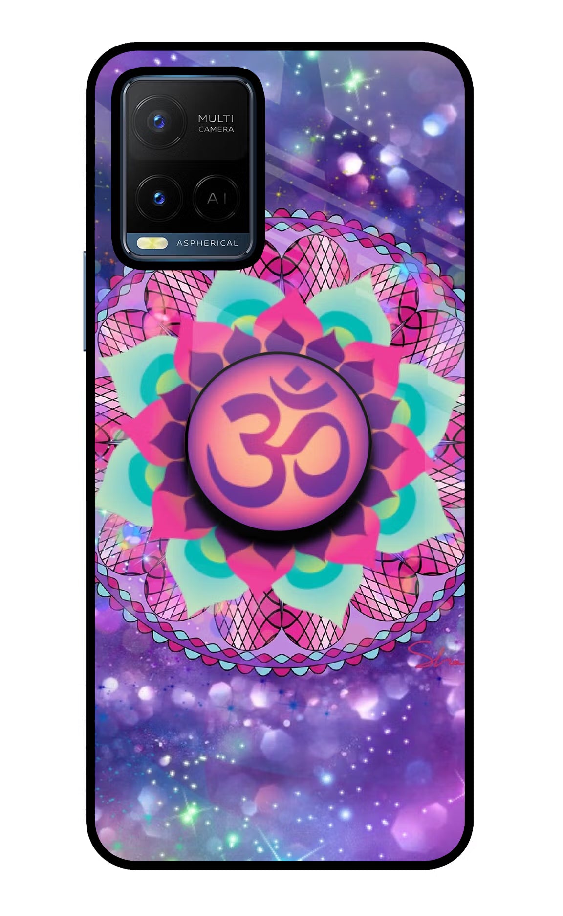 Om Purple Vivo Y21/Y21s/Y33s Pop Case by Casekaro