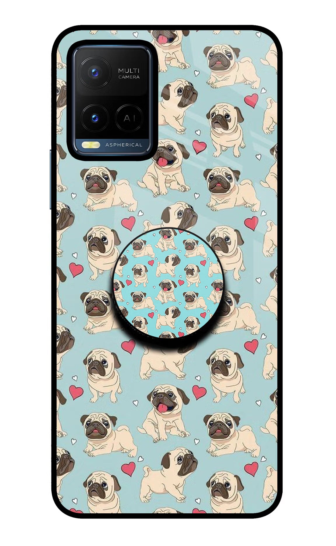 Pug Dog Vivo Y21/Y21s/Y33s Pop Case by Casekaro