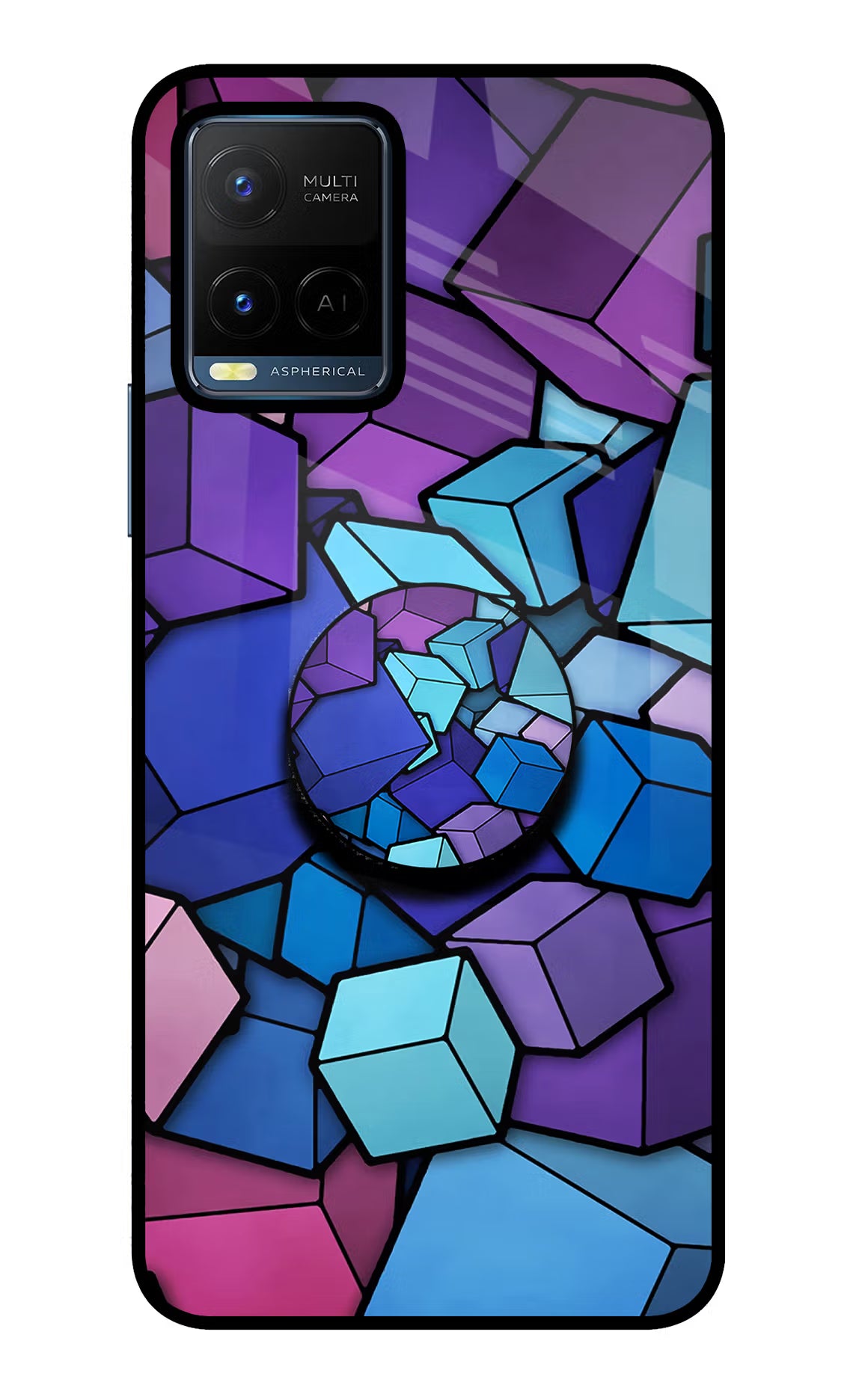 Cubic Abstract Vivo Y21/Y21s/Y33s Pop Case by Casekaro