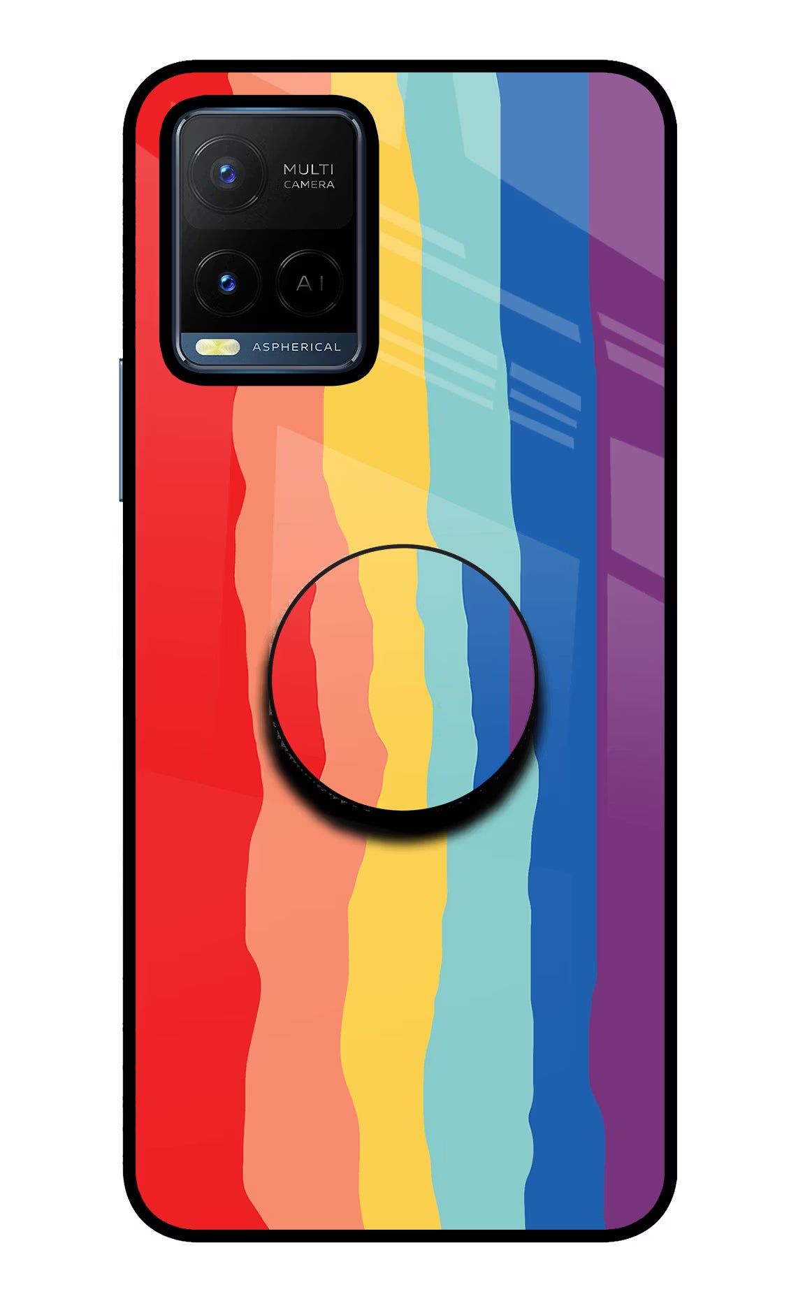 Rainbow Vivo Y21/Y21s/Y33s Pop Case by Casekaro