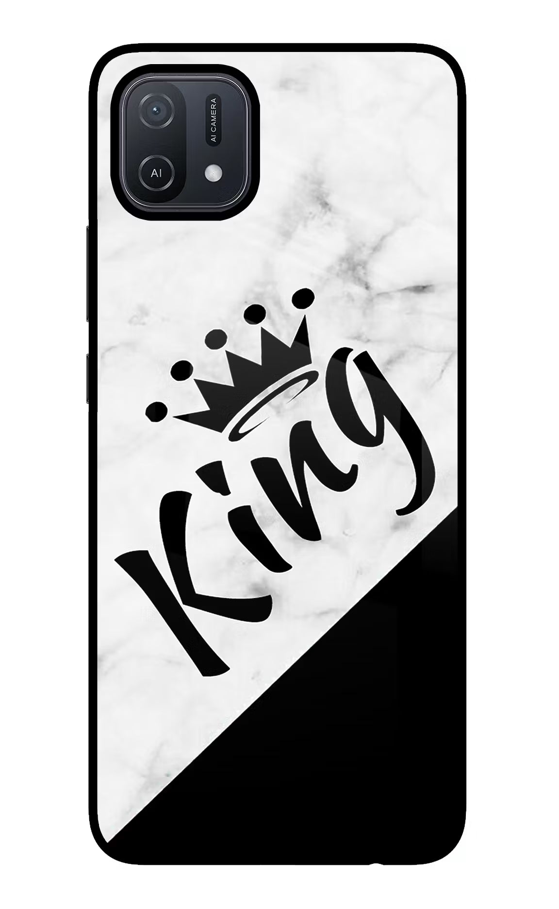 King Oppo A16 Glass Case Back Cover by Casekaro