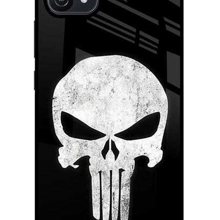 Punisher Skull Oppo A16 Glass Case Back Cover by Casekaro