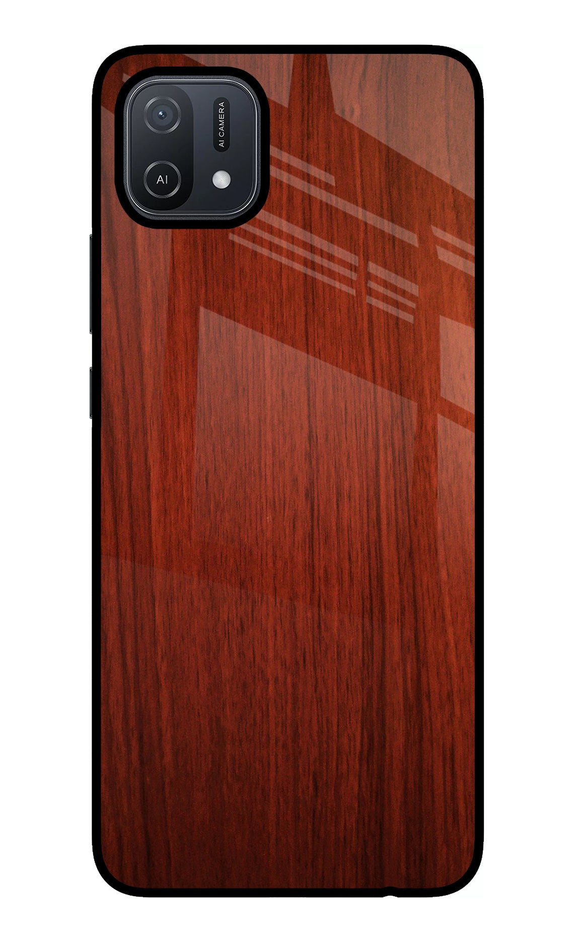 Wooden Plain Pattern Oppo A16 Back Cover