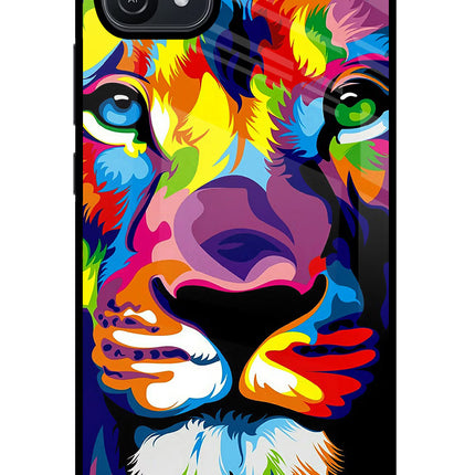 Lion Oppo A16 Glass Case Back Cover by Casekaro