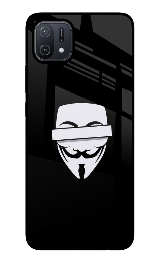 Anonymous Face Oppo A16 Glass Case