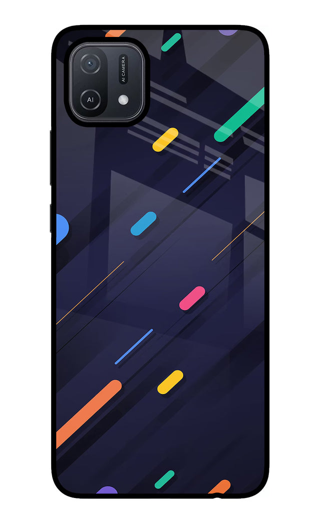 Abstract Design Oppo A16 Glass Case Back Cover by Casekaro