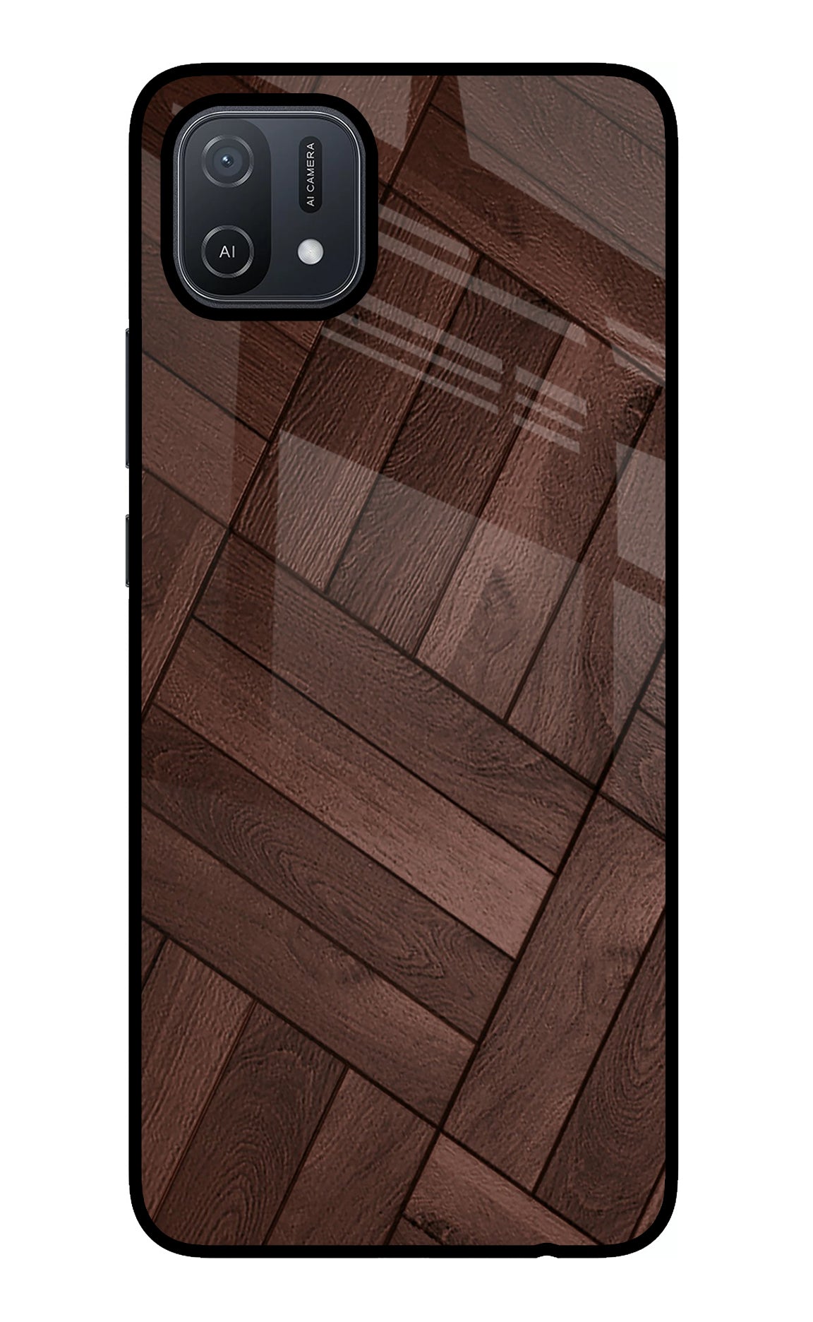 Wooden Texture Design Oppo A16 Back Cover