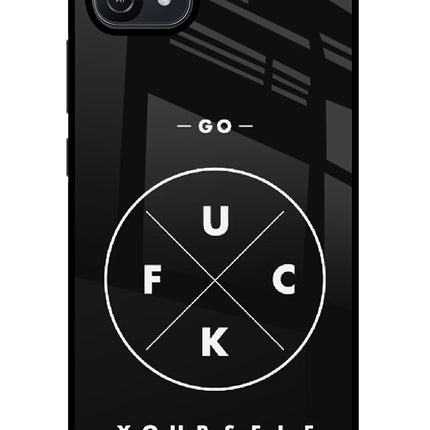 Go Fuck Yourself Oppo A16 Glass Case Back Cover by Casekaro