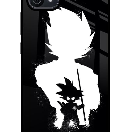 Goku Shadow Oppo A16 Glass Case Back Cover by Casekaro