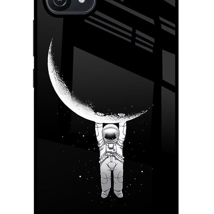Moon Space Oppo A16 Glass Case Back Cover by Casekaro