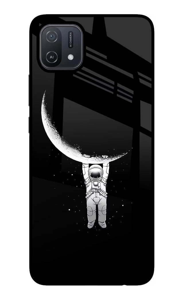 Moon Space Oppo A16 Glass Case Back Cover by Casekaro