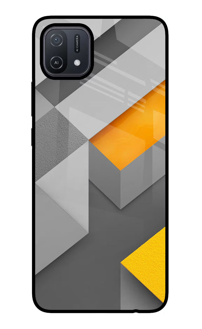 Abstract Oppo A16 Glass Case Back Cover by Casekaro