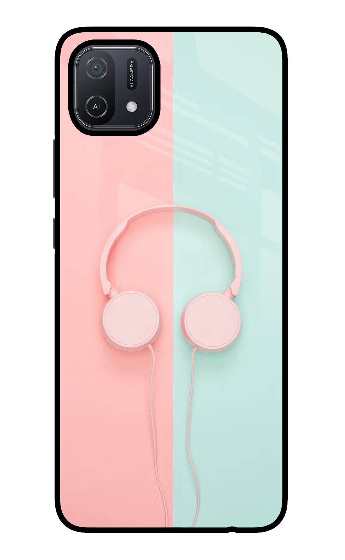 Music Lover Oppo A16 Glass Case Back Cover by Casekaro