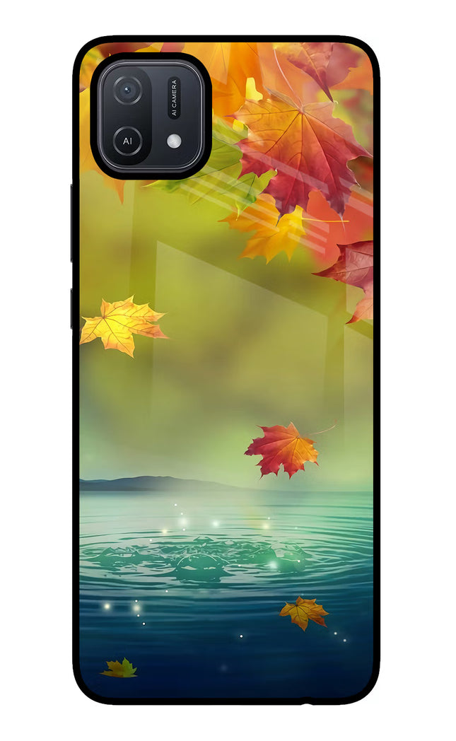 Flowers Oppo A16 Glass Case Back Cover by Casekaro