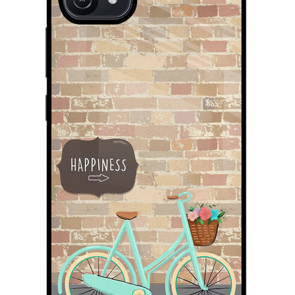 Happiness Artwork Oppo A16 Glass Case Back Cover by Casekaro