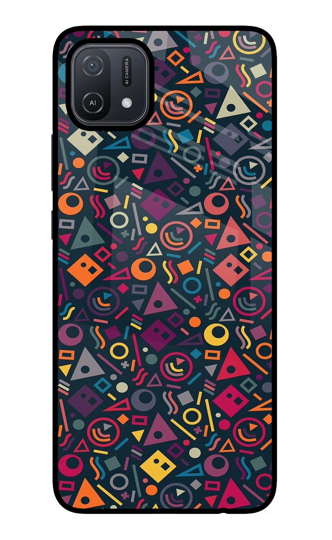 Geometric Abstract Oppo A16 Glass Case