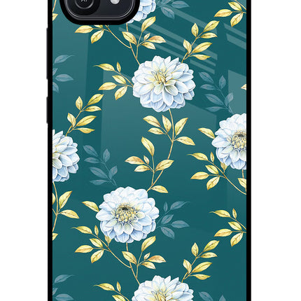 Flowers Oppo A16 Glass Case Back Cover by Casekaro