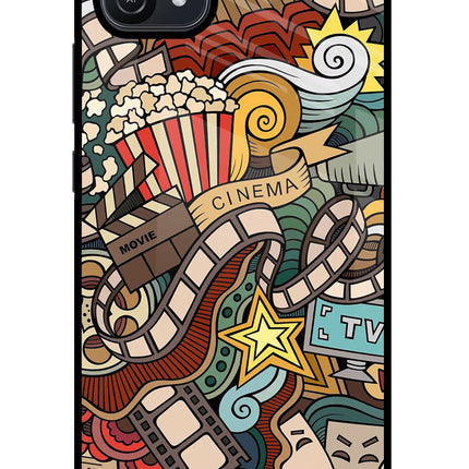 Cinema Abstract Oppo A16 Glass Case Back Cover by Casekaro