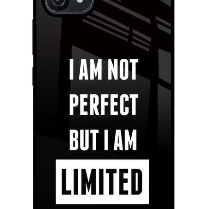 I Am Not Perfect But I Am Limited Edition Oppo A16 Glass Case Back Cover by Casekaro