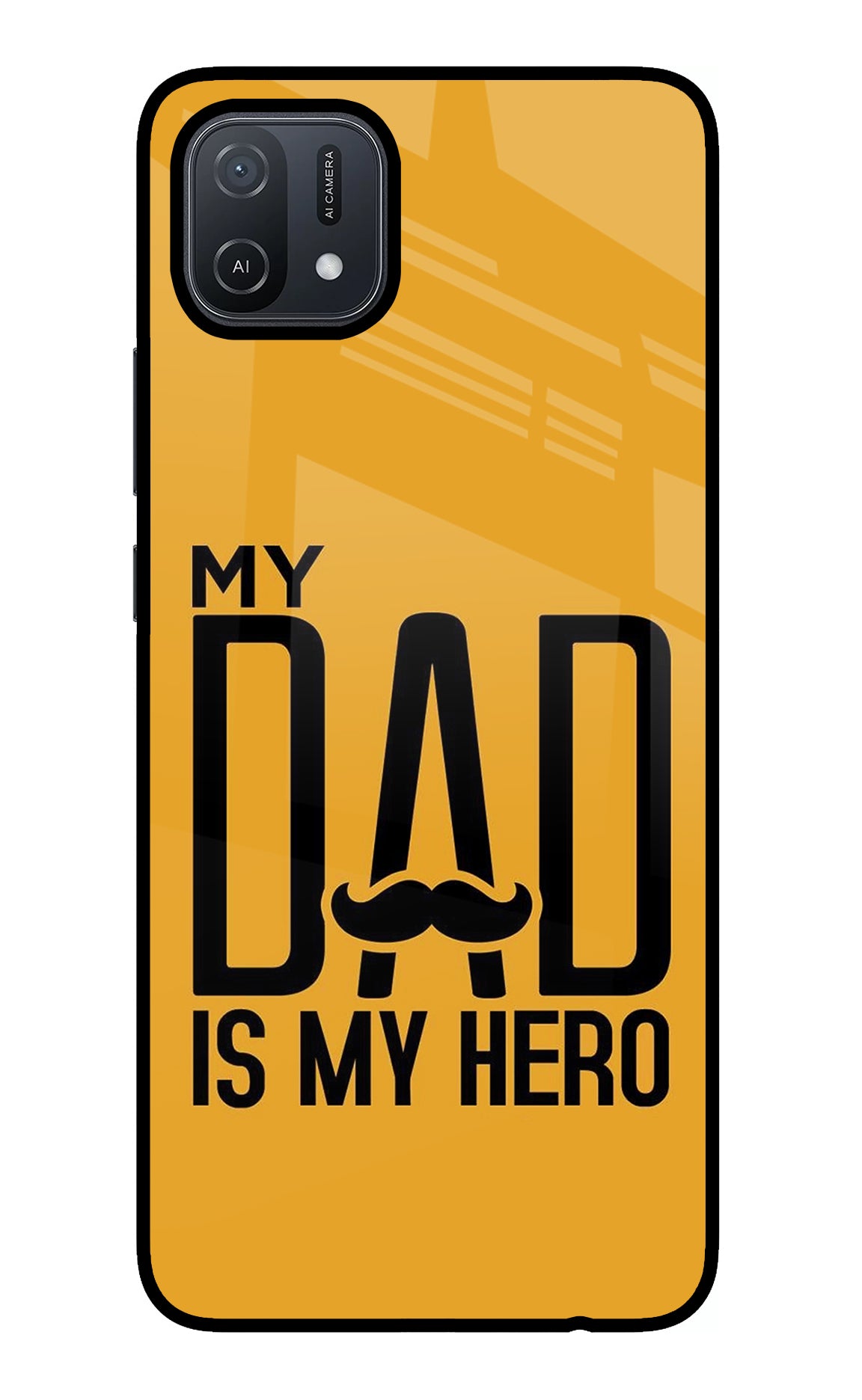 My Dad Is My Hero Oppo A16 Glass Case