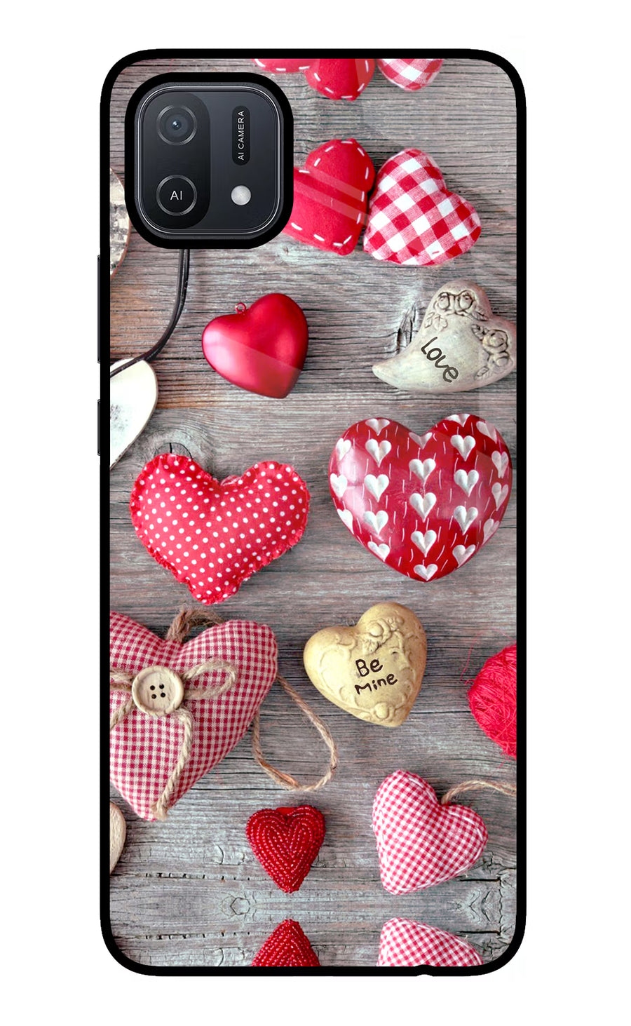Love Wallpaper Oppo A16 Back Cover, Glass case