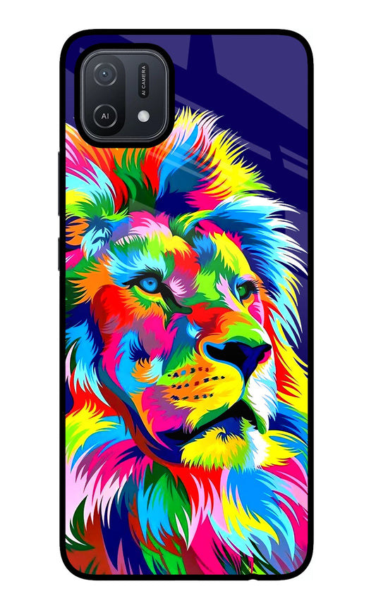 Vector Art Lion Oppo A16 Glass Case