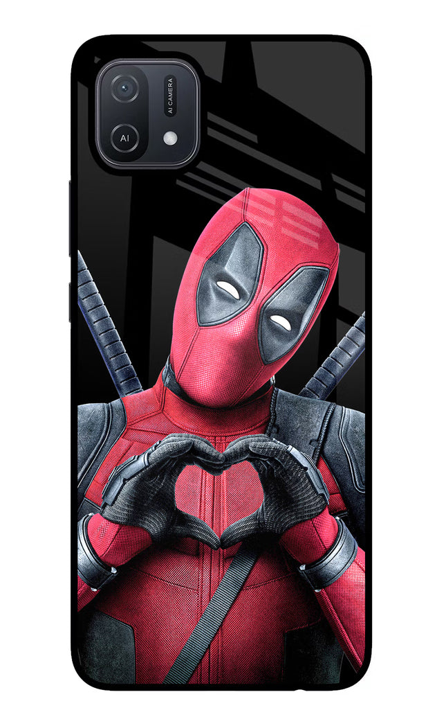 Deadpool Oppo A16 Glass Case Back Cover by Casekaro