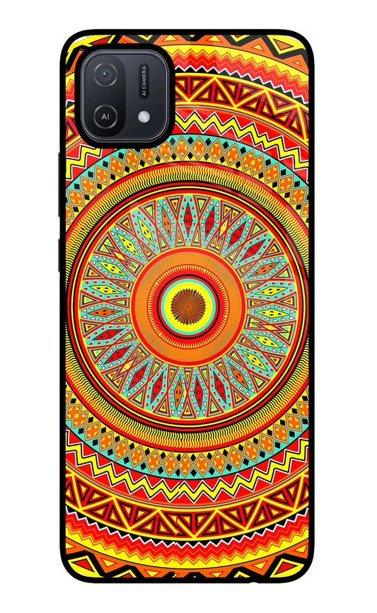 Mandala Pattern Oppo A16 Glass Case