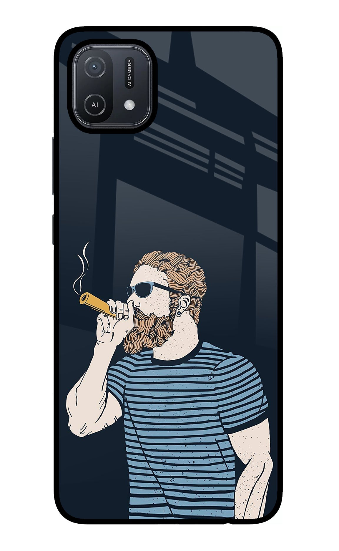 Smoking Oppo A16 Glass Case