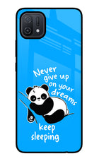 Keep Sleeping Oppo A16 Glass Case Back Cover by Casekaro
