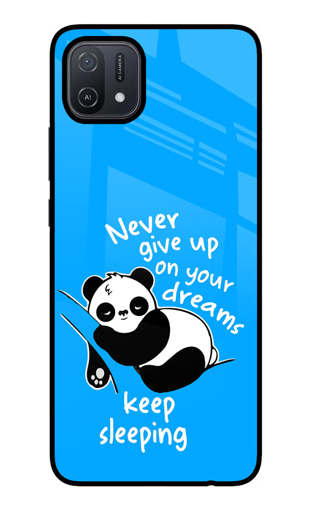Keep Sleeping Oppo A16 Glass Case Back Cover by Casekaro