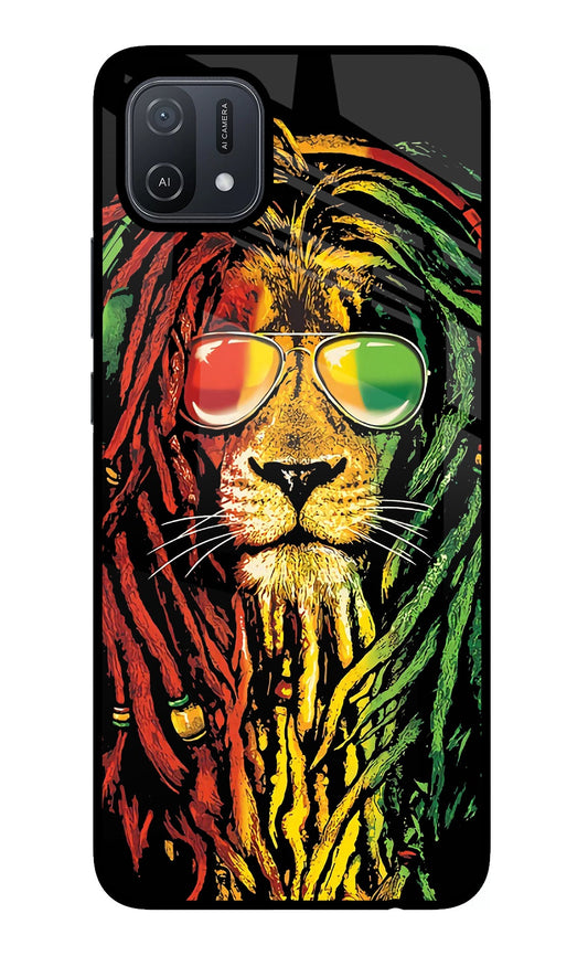 Rasta Lion Oppo A16 Glass Case